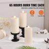 VEVOR 3 Pack White Unscented Pillar Candles, 65 Hours Long Burning Pillar Candle, 3 x 6 Inch Smokeless Unscented Candles, Natural Palm Wax Candles fo