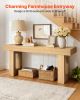 VEVOR 63 in Console Table, Farmhouse Desk Behind the Couch, Wooden Rectangle Entrance Desk, Narrow Long Sofa Table Accent Stand for Hallway, Bedroom,