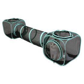 Cat Toys, Outdoor 2-Way Mesh Pop-Open Cat Tunnel, Multi-Color, O/S