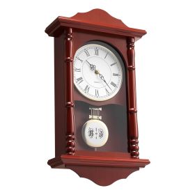 VEVOR Grandfather Clock, 18 in Classic Vintage Pendulum Clock, Pine Wood & MDF Wall Clocks with Quartz Movement and Quiet Design, for Living Room, Be