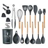35Pcs Kitchen Cooking Utensils Set Spatula Set Baking Utensil Set Kitchen Accessories Necessities with Holder Egg Whisk Separator Tong Turner Spoons
