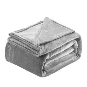 VEVOR King Size Blanket, 108 x 90 inches, Lightweight and Fuzzy Throw Blanket for Bed, Cozy Grey King Blanket for All Season, Warm Plush Machine Wash