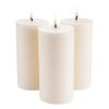 VEVOR 3 Pack White Unscented Pillar Candles, 65 Hours Long Burning Pillar Candle, 3 x 6 Inch Smokeless Unscented Candles, Natural Palm Wax Candles fo