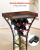 VEVOR 15 Bottle Wine Rack, Freestanding Floor Wine Holder Stand Liquor Cabinet with Wood Tabletop, Easy Assembly Floor Storage Rack, For Home Bar Kit
