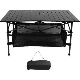 Folding Aluminum Camping Table with Carry Bag Lightweight Portable Medium Size Table for Indoor Outdoor Use Perfect for Backyard BBQ Patio Beach Picn
