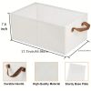 Portable Clothes Storage Box Foldable Thick Cloth Storage And Storage Bag For Organizing Bedroom Wardrobe Clothes With Window Storage Nano White And