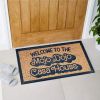 Funny Coir Doormat Hello There Welcome Front Porch Decor Doormat for The Entrance Way Outdoor with Heavy-Duty Non Slip Coconut Coir Doormat 30x17 inc