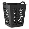 (3 pack) Flex Square Laundry Hamper, Black