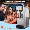 VEVOR Commercial Slushy Machine, 8L / 2.1 Gal Single Bowl, Cool and Freeze Modes, 1050W Stainless Steel Margarita Smoothie Frozen Drink Maker, Slushi