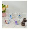 Rainbow Diamond Acrylic Glasses Drinking Set of 4 DOF (9oz), Plastic Drinking Glasses, BPA Free Cocktail Glasses, Drinkware Set, Drinking Water Glass