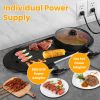 2 in 1 Electric Hot Pot with BBQ Grill Cooker 2200W Smokeless Non-Stick Korean BBQ Grill Shabu Shabu Hot Pot with Independent Temperature Control 5 G