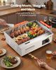 VEVOR Commercial Electric Griddle, 21 x 11.8 inch, 1750W, 122-570 Fahrenheit Adjustable Temp Control, Stainless Steel Countertop Flat Top Grill with