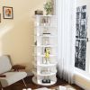 Rotating Shoe Rack Tower, 7-Tier Spinning Storage Rack, Free Standing 360° Revolving Shoe Organizer, Holds 28 Pairs of Shoes (7-Tier,White)