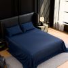Bedding King Bed Sheets Set - 4 Piece Bedding - Brushed Microfiber - Shrinkage and Fade Resistant - Easy Care (King, Navy Blue)