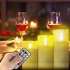 12 Color Flameless Candles - Flickering LED Candles with Remote & Auto Timer, Safe No Smoke Real Wax Candles for Birthday Restaurant Decor
