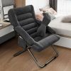 Folding Floor Sofa Chair with Adjustable Backrest 3 Reclining Positions Comfortable Lazy Lounge Chair for Dorm Bedroom Living Room Patio Garden Singl