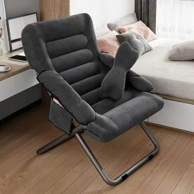 Folding Floor Sofa Chair with Adjustable Backrest 3 Reclining Positions Comfortable Lazy Lounge Chair for Dorm Bedroom Living Room Patio Garden Singl