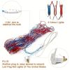 1PC American Flag Net Light; Outdoor Waterproof Mesh Lights; LED String Light; Multicolor Lights For Garden Wedding Backdrop Party Wall Decor ; Indep