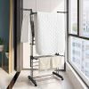 1pc Clothes Drying Rack, Indoor, Outdoor Laundry Drying Rack, with Foldable Wings, Space Saving Laundry Rack, Laundry Hanger Dryer Rack, Includes 2 P