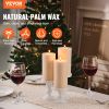 VEVOR 3 Pack White Unscented Pillar Candles, 65 Hours Long Burning Pillar Candle, 3 x 6 Inch Smokeless Unscented Candles, Natural Palm Wax Candles fo