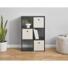 11" 6-Cube Storage Organizer, Black