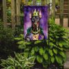 Doberman Pinscher King of Mardi Gras Garden Flag Mailbox Flag Decorative Yard Flag Banner Outside Patio Artwork Yard Flower Beds, Garden Size, Multic