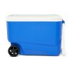38 QT Wheelie Cool Hard Sided Cooler with Wheels, Blue