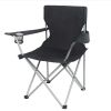 (4 PACK)Basic Quad Folding Camp Chair with Cup Holder, Black