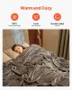 VEVOR King Size Blanket, 108 x 90 inches, Lightweight and Fuzzy Throw Blanket for Bed, Cozy Grey King Blanket for All Season, Warm Plush Machine Wash