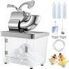 VEVOR 110V Commercial Ice Crusher 440LBS/H, ETL Approved 300W Electric Snow Cone Machine with Dual Blades, Stainless Steel Shaved Ice Machine with Sa