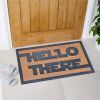 "Hello there"Funny Coir Doormat Hello There Welcome Front Porch Decor Doormat for The Entrance Way Outdoor with Heavy-Duty Non Slip Coconut Coir Door