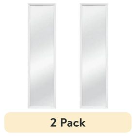 (2 pack) 13" x 49" Full-Length Rectangular White Mirror