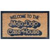 Funny Coir Doormat Hello There Welcome Front Porch Decor Doormat for The Entrance Way Outdoor with Heavy-Duty Non Slip Coconut Coir Doormat 30x17 inc