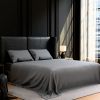 Bedding King Bed Sheets Set - 4 Piece Bedding - Brushed Microfiber - Shrinkage and Fade Resistant - Easy Care (King, Grey)
