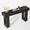 63-Inch Long Console Table, Wooden Rectangular Sofa Table Behind The Couch