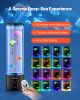 VEVOR Sensory Bubble Tube Lamp, 16 Color Changing Light Effects, Water Fish Lamp with Built-in Bluetooth Speaker & White Noise, Fake Aquarium Tank Ni