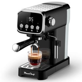 20 BAR Slim Vertical Espresso Machine with Milk Frother, Built-in Cup Warmer, 43 OZ Detachable Tank, for Rich Espresso, Americano, Latte, Compact Spa (Option: PLJY0110)